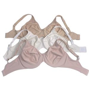 BALI Passion for Comfort Seamless Underwire Minimizer Bra. Size 34 DDD. Set of 3